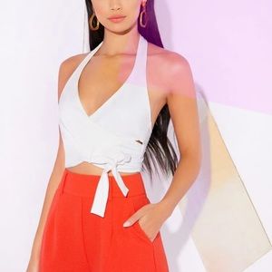 Tie Front Halter Top